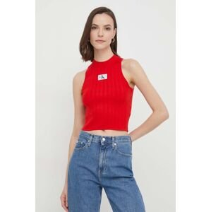 Top Calvin Klein Jeans dámský, červená barva
