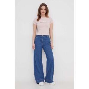 Top Calvin Klein Jeans dámský, růžová barva