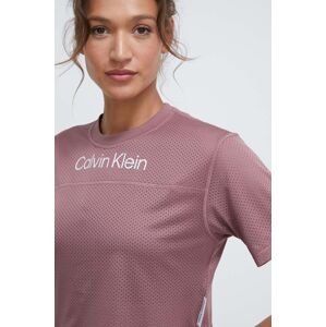 Tréninkové tričko Calvin Klein Performance růžová barva