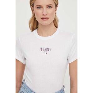 Tričko Tommy Jeans bílá barva, DW0DW17839