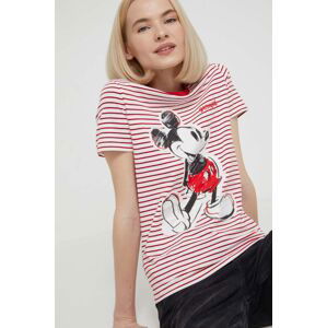 Tričko Desigual x Disney červená barva