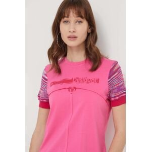 Tričko Desigual růžová barva
