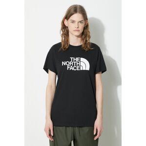 Bavlněné tričko The North Face W S/S Relaxed Easy Tee černá barva, NF0A87N9JK31