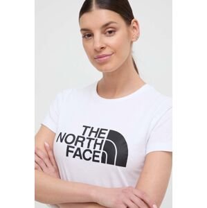Bavlněné tričko The North Face bílá barva