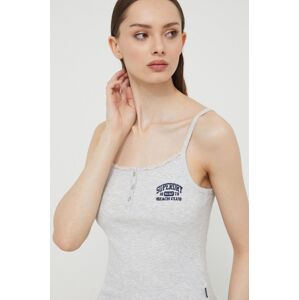 Top Superdry dámský, šedá barva