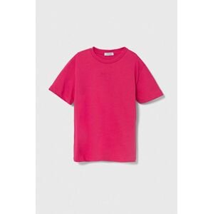 Bavlněné tričko Pinko Up růžová barva