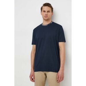 Bavlněné tričko Paul&Shark tmavomodrá barva, 24411012
