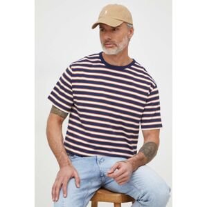 Bavlněné tričko Pepe Jeans Callixto tmavomodrá barva