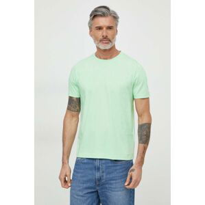 Bavlněné tričko Boss Green zelená barva, 50515620