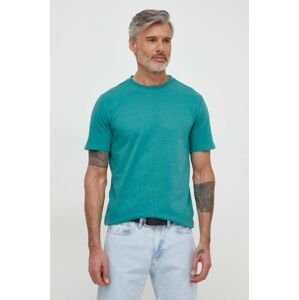 Bavlněné tričko Desigual zelená barva