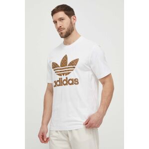 Bavlněné tričko adidas Originals bílá barva, s potiskem, IS2932