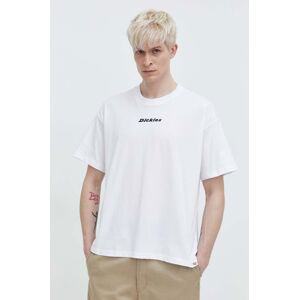 Bavlněné tričko Dickies ENTERPRISE TEE SS bílá barva, s potiskem, DK0A4YRN