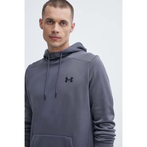 Tepláková mikina Under Armour šedá barva, s kapucí, 1373353