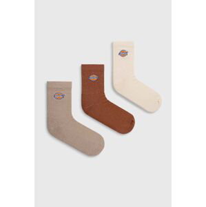 Ponožky Dickies 3-pack pánské, béžová barva