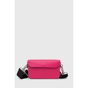 Kožená kabelka AllSaints růžová barva
