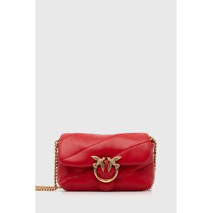 Kožená kabelka Pinko červená barva, 100041.A0F2