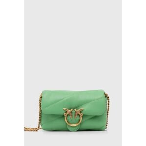 Kožená kabelka Pinko zelená barva, 100041.A0F2
