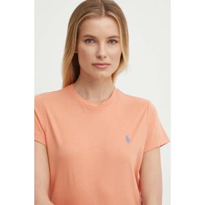 Bavlněné tričko Polo Ralph Lauren oranžová barva, 211898698