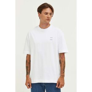 Bavlněné tričko Samsoe Samsoe JOEL bílá barva, M22300126