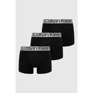 Boxerky Calvin Klein Underwear (3-pack) pánské, černá barva