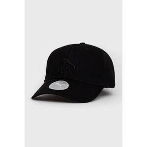 Bavlněná čepice Puma černá barva, s aplikací, 22554