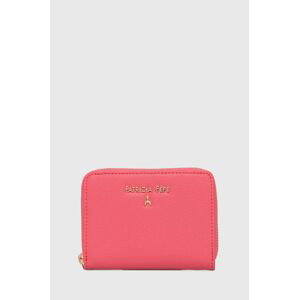 Kožená peněženka Patrizia Pepe růžová barva, CQ8512 L001