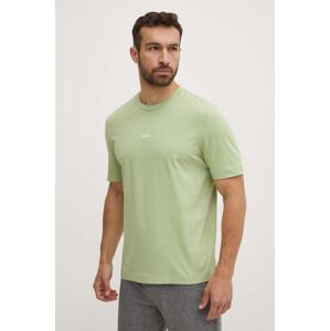 Tričko BOSS ORANGE zelená barva, 50473278