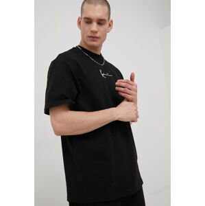 Bavlněné tričko Karl Kani černá barva, s aplikací, KKMQ12001BLK-black