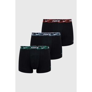 Boxerky Nike 3-pack pánské, černá barva