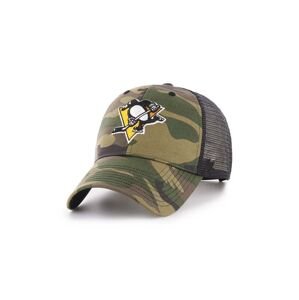 Kšiltovka 47brand NHL Pittsburgh Penguins zelená barva, vzorovaná, H-CBRAN15GWP-CM