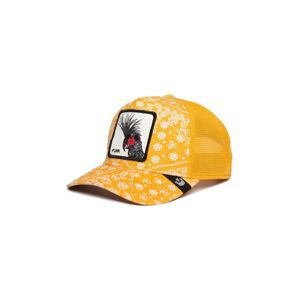 Baseballová čepice ze směsi lnu Goorin Bros Spray Paint Arch žlutá barva, 101-0949
