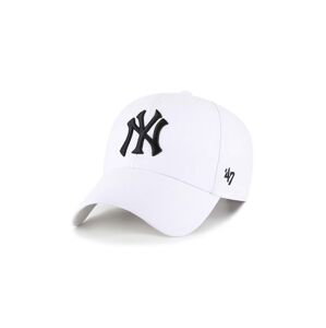 Čepice s vlněnou směsí 47brand MLB New York Yankees bílá barva, s aplikací, B-MVPSP17WBP-WHM