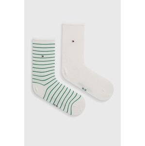 Ponožky Tommy Hilfiger 2-pack dámské, zelená barva