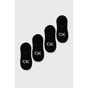 Ponožky Calvin Klein 4-pack dámské, černá barva, 701220509
