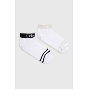 Ponožky Calvin Klein 4-pack dámské, bílá barva, 701220511