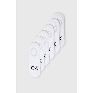 Ponožky Calvin Klein 6-pack pánské, bílá barva, 701220501