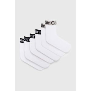 Ponožky Calvin Klein 6-pack pánské, bílá barva, 701220503