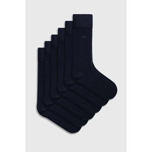 Ponožky Calvin Klein 6-pack pánské, tmavomodrá barva, 701220505