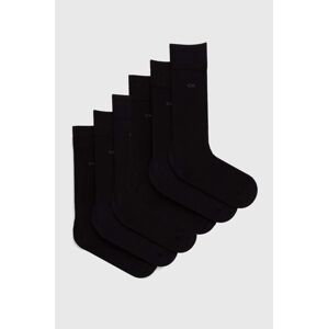 Ponožky Calvin Klein 6-pack pánské, černá barva, 701220505