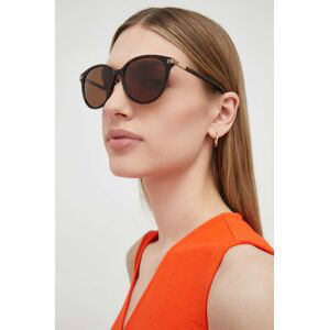 Sluneční brýle Gucci dámské, hnědá barva, GG1452SK