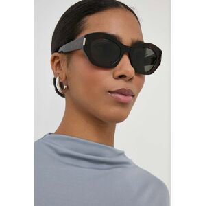 Sluneční brýle Saint Laurent dámské, černá barva, SL 639