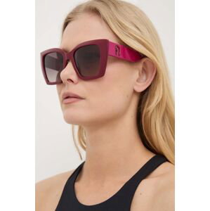 Sluneční brýle Furla dámské, vínová barva, SFU710_5409PN