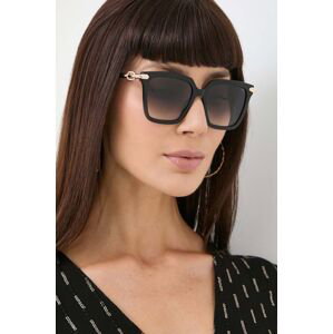 Sluneční brýle Furla dámské, černá barva, SFU713_530700
