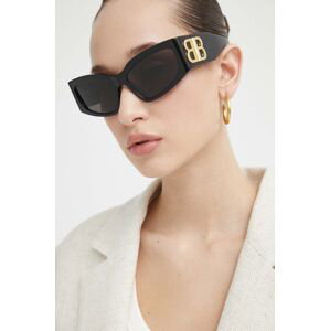 Sluneční brýle Balenciaga dámské, černá barva, BB0321S