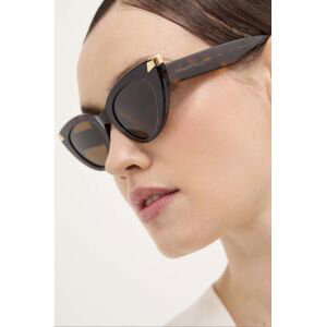 Sluneční brýle Alexander McQueen dámské, hnědá barva, AM0442S