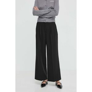 Kalhoty 2NDDAY 2ND Miles - Daily Sleek dámské, černá barva, jednoduché, high waist, 2000160151