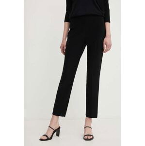 Kalhoty Joseph Ribkoff dámské, černá barva, jednoduché, medium waist, 143105