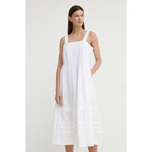 Bavlněné šaty Levi's bílá barva, maxi, A8649