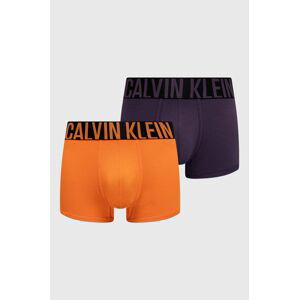 Boxerky Calvin Klein Underwear 2-pack pánské, oranžová barva, 000NB2602A