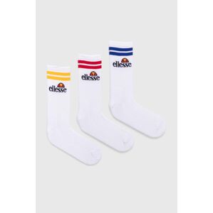 Ponožky Ellesse 3-pack bílá barva, SAAC1208